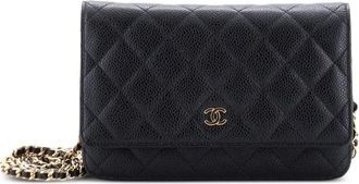 Chanel Wallet on Chain Quilted Caviar crossbody bag - Nero