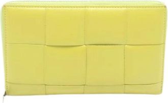Bottega Veneta Pre-owned Vintage Long Wallet (bi-fold) - Dames - Vintage Accessoires - Groen - ONE Size - Leer - Vintage