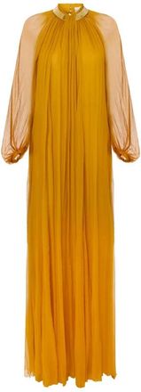 Elisabetta Franchi Red Carpet Crepon Jurk - Dames - Avondkleed - Geel - XS - Kleedjes