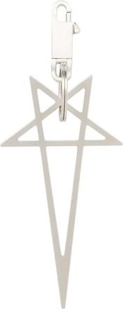 Rick Owens Keyrings, female, Gray, Size: ONE SIZE Big Pentagram Keychain