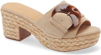 Chocolat Blu Garlyn Platform Sandal in Latte Suede at Nordstrom, Size 9.5
