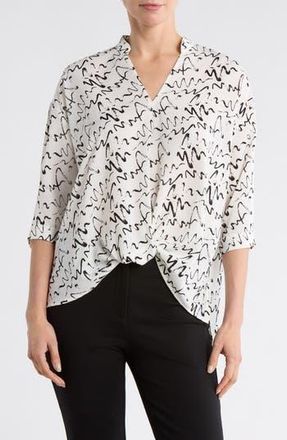 Patrizia Luca V-Neck Untuck Top in White at Nordstrom Rack, Size X-Small