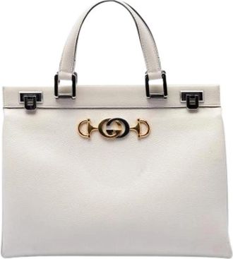 Gucci Pre-owned Zumi Satchel - Dames - Vintage Handtas - Wit - ONE Size - Leer - Vintage