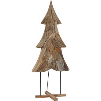 vidaXL &Aacute;rbol De Navidad Marr&oacute;n 181,5 Cm Madera De Teca Maciza Vidaxl