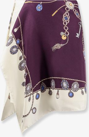 Versace Minigonna in twill di seta stampata - VERSACE - gender_Woman