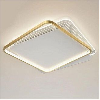 Trade Shop Trade Shop - Copy Of Plafoniera Led 30 W Quadrata Oro Moderno Lampadario Soffitto Luce Naturale 71033