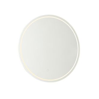 QAZQA Moderno Espejo De Ba&ntilde;o Moderno 60 Cm Con Led Y Atenuador T&aacute;ctil - Sebas Vidrio Redonda Incluye Led Max. 1 X 18 Watt - Qazqa