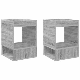 vidaXL Mesa Auxiliar 2 Pcs Gris Sonoma 40 X 40 X 56 Cm Vidaxl