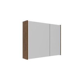 Saniclass Holz Pure Spiegelkast - 80x63x16cm - inclusief zijpanelen - Walnut pure