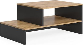 Vicco Mesa De Centro Amely, Oro Power Roble/antracita, 90 X 55 Cm Con Estante, Vicco