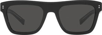 Dolce & Gabbana Vierkante zonnebril - unisex - Zonnebrillen - Zwart - 52 MM - Accessoires