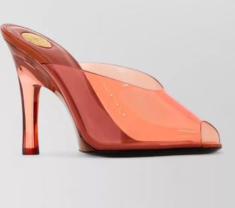 Saint Laurent pvc sabrina mules peep toe transparent