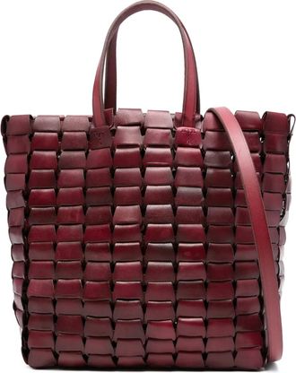 Dragon Diffusion Borsa tote Intrecciata in pelle - Rosso