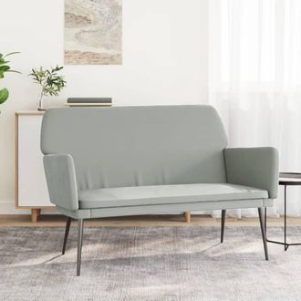 vidaXL Banco De Terciopelo Gris Claro 108x79x79 Cm Vidaxl