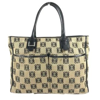 Loewe Pre-owned Canvas Tote Bag - Dames - Vintage Shopper - Beige - ONE Size - Leer - Vintage