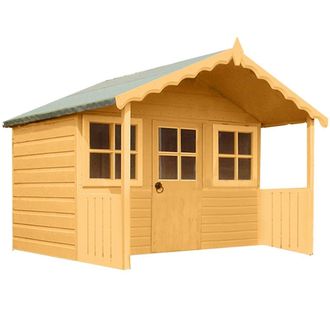 Shires Stork Playhouse Kids Wendy House in Brown