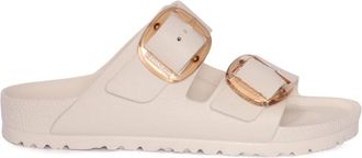 Birkenstock Sliders, female, White, Size: 10 US Arizona Big Buckle Narrow Fit
