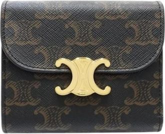 Celine Pre-owned Tri-fold Portemonnee - Dames - Vintage Accessoires - Bruin - ONE Size - Leer - Vintage