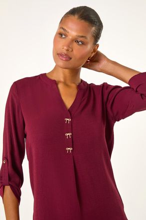 Roman Longline Bow Button Top