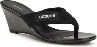 Coperni Womens Black Polyamide Wedge Sandals