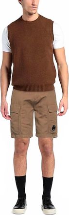 C.P. Company Bermuda Cargo Shorts In Lead Grey