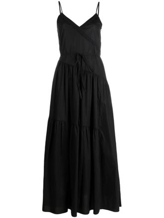 Twin-Set sleeveless long dress - women - Cotton/Spandex/Elastane - 48 - Black