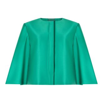 Alberta Ferretti Alberta Ferretti, Light Jackets, female, Green, Size: M Short Cape