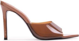 Black Suede Studio Bella Patent Mule in Mousse Patent Leather at Nordstrom, Size 37.5 Eu