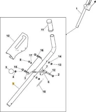 STIGA Sports Tubo Superior Pto Elevacion Tc/mp Vnn Original Stiga - 382869057/0