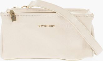 Givenchy Borsa a Spalla PANDORA In Pelle Martellata con Logo Effetto Dorato Givenchy