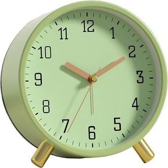 No Brand Reloj Despertador Infantil Anal&oacute;gico/digital, 11,4 Cm (4,5 Pulgadas), Funci&oacute;n De Silencio Nocturno, Retroiluminaci&oacute;n, N&uacute;meros Ar&aacute;bigos, Dise&ntilde;o De Verd