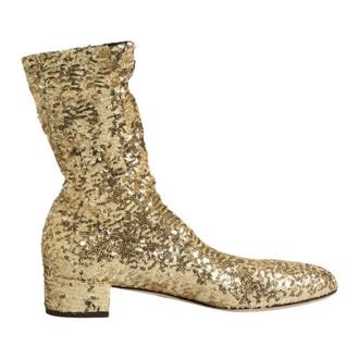 Dolce & Gabbana Heeled Boots, female, Yellow, Size: 9 1/2 US Mid-calf short boots