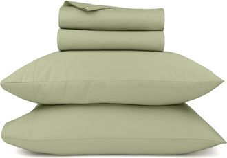 California Design Den Grand Indulgence 1000 Thread Count 100% Cotton Sateen Sheet Set in Sage Green at Nordstrom, Size Queen