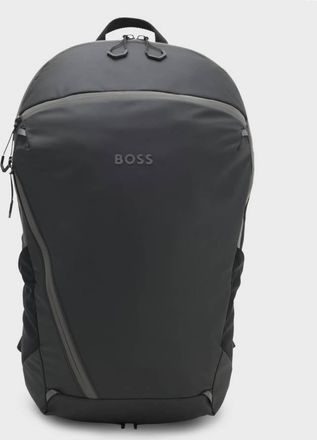 HUGO BOSS Faux-Leather Backpack With Reflective Details