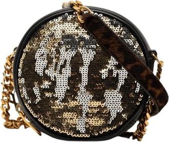 Saint Laurent Pre-owned Cross Body Bags, female, Black, Size: ONE SIZE Pre-owned Cassandra Leather Chain Shoulder Bag