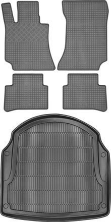 OEM Juego De Alfombrillas De Goma Para Coche Y Alfombrilla Para Maletero Para Mercedes Clase E W212 Sed&aacute;n (2009-2016)