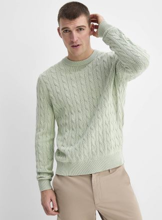 Le 31 Mens Twisted-cable sweater
