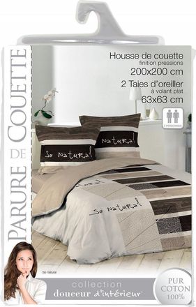 Douceur d'Int&eacute;rieur Douceur-dinterieur So Natural Juego De Cama Marr&oacute;n Beige