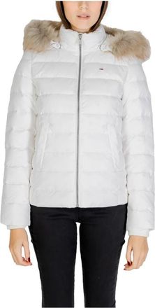 Tommy Jeans Damesjassen en jassen collectie - Dames - Winterjassen - Wit - S - Polyester - Jassen