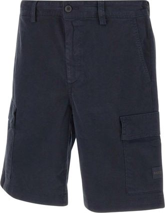 HUGO BOSS Heren, Korte broeken, Blauw, Maat: W31 Katoen