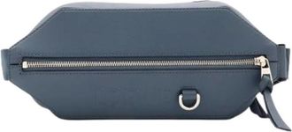 Loewe Pre-owned Leather Shoulder Bag - Dames - Vintage Heuptassen - Blauw - ONE Size - Leer - Vintage