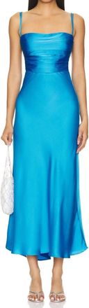 Astr Antlia Midi Dress In Turquoise Blue
