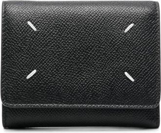 Maison Margiela Logo Portemonnee - Dames - Portefeuilles - Zwart - ONE Size - Leer - Accessoires
