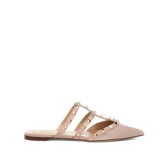 Valentino Garavani Beige Calfskin Womens Mules
