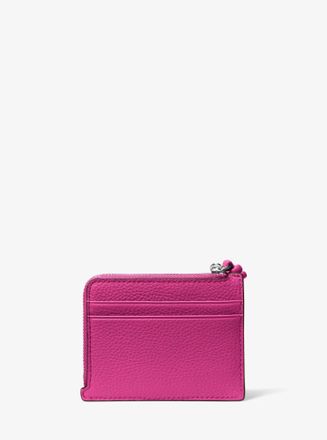 Michael Kors Jet Set Small Pebbled Leather Card Case Wristlet