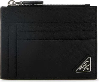 Prada Black Leather Card Holder