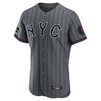 Nike Francisco Lindor New York Mets City Connect Nike Mens MLB Authentic Jersey in Grey | 890007YJNM9-HZ7