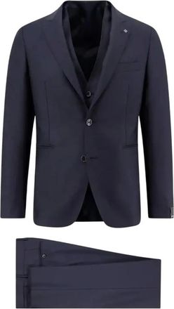 Tagliatore Kostuums, Heren, Blauw, L, Wol, Elegante Jurken EN Smoking