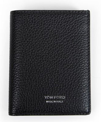 Tom Ford Small Grain Leather Folding Cardholder