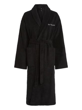 Karl Lagerfeld Hotel Karl bathrobe - Black